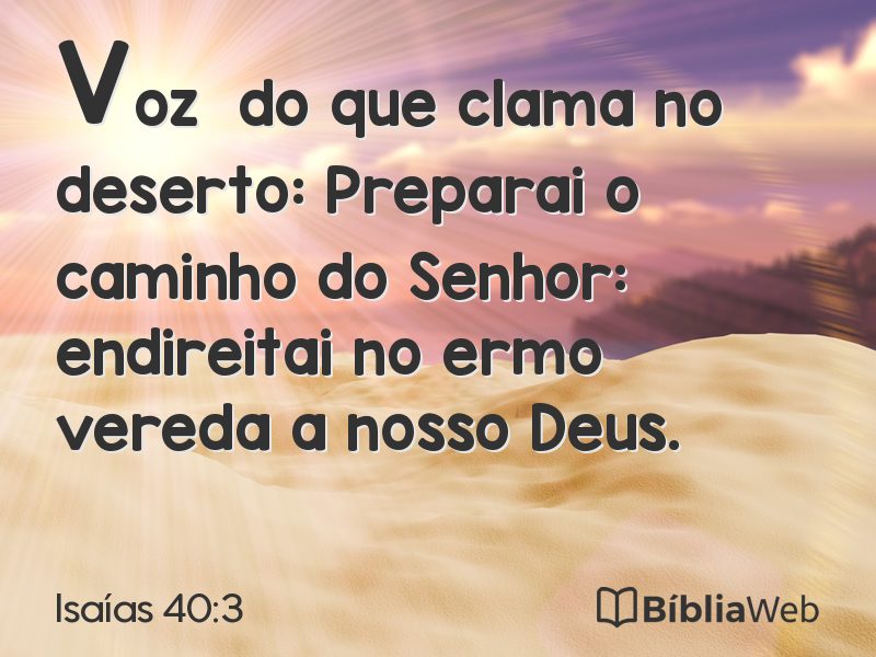 Isaías 40:3 em imagem para compartilhar