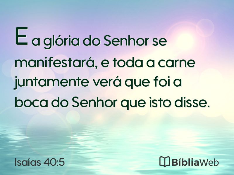 Isaías 40:5 em imagem para compartilhar