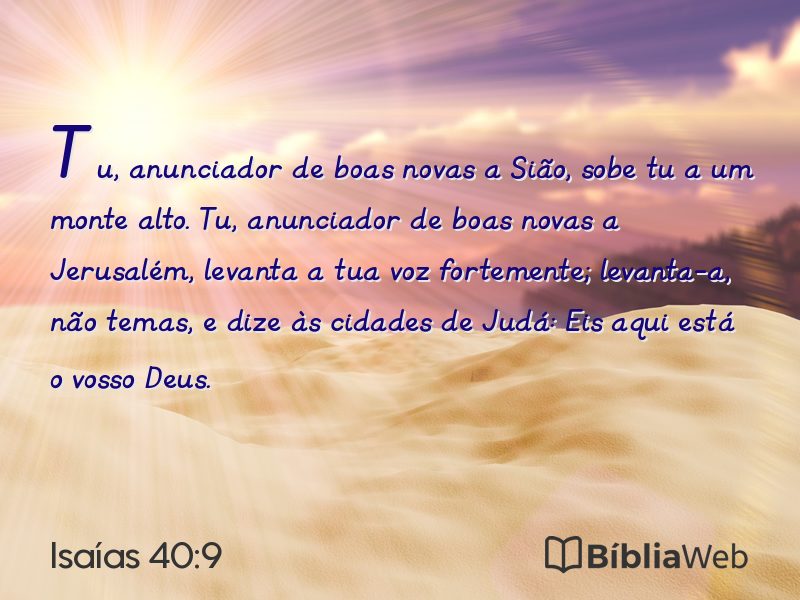 Isaías 40:9 em imagem para compartilhar