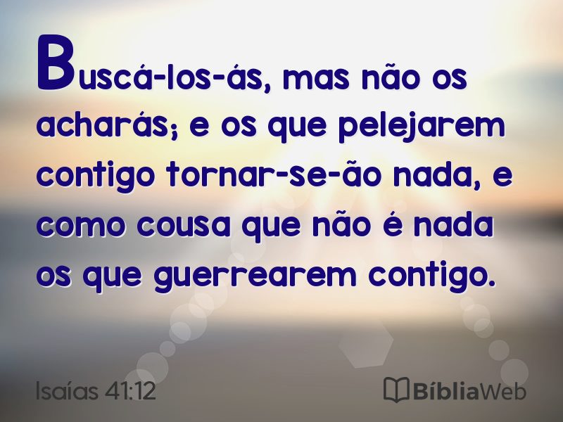 Isaías 41:12 em imagem para compartilhar