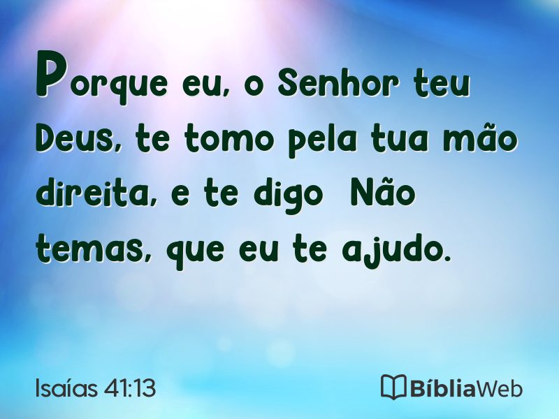 Isaías 41:13 em imagem para compartilhar