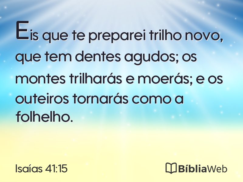 Isaías 41:15 em imagem para compartilhar