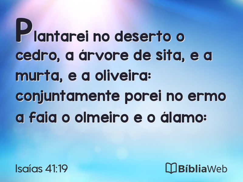 Isaías 41:19 em imagem para compartilhar