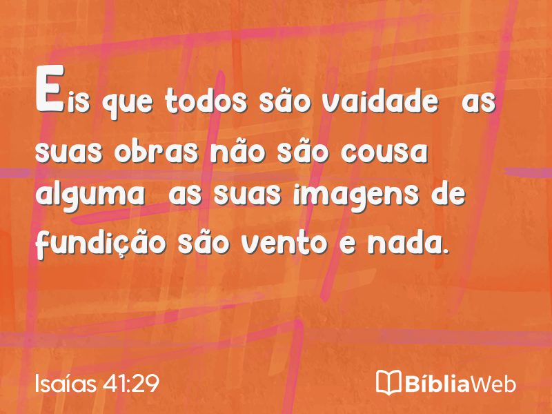 Isaías 41:29 em imagem para compartilhar