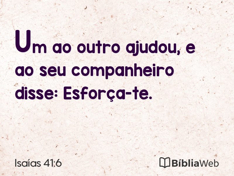 Isaías 41:6 em imagem para compartilhar