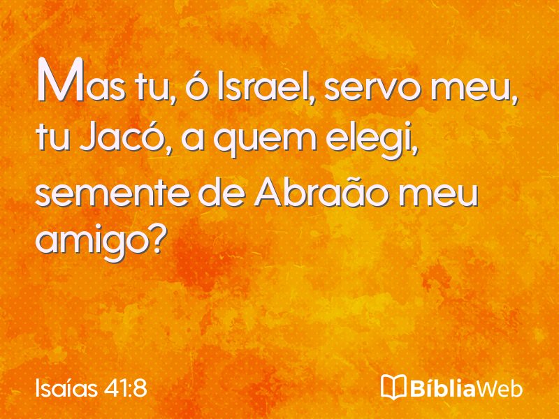 Isaías 41:8 em imagem para compartilhar
