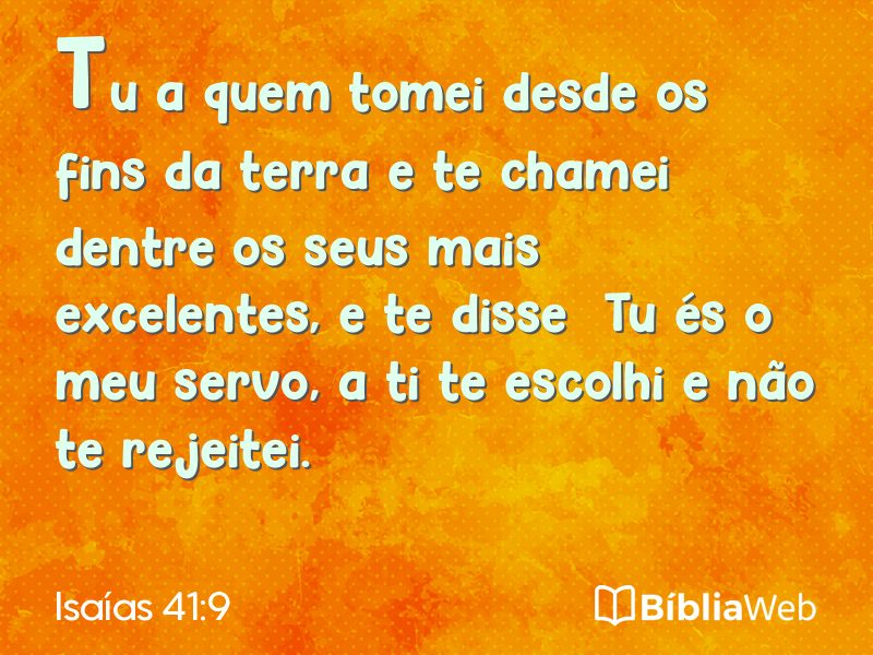 Isaías 41:9 em imagem para compartilhar