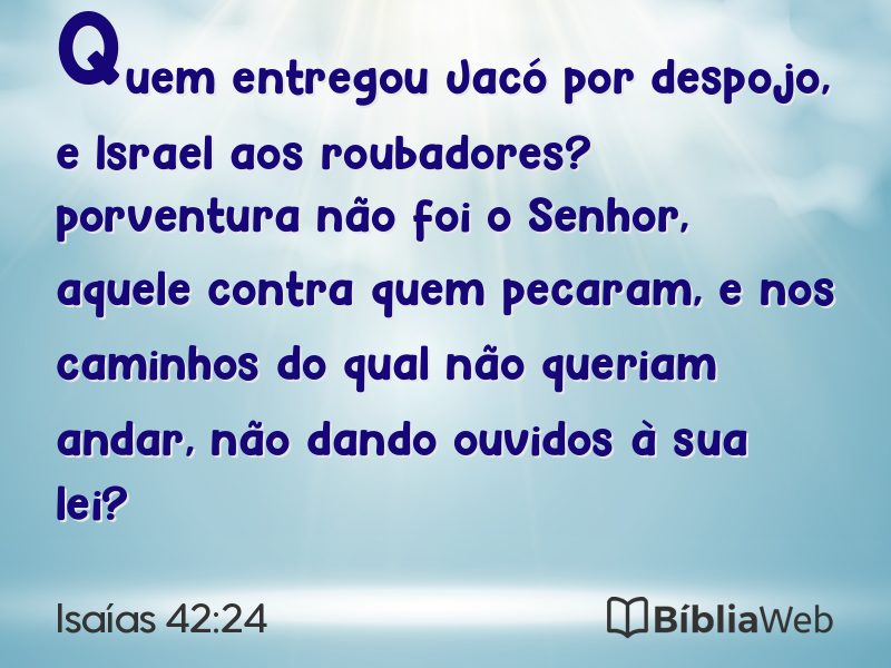 Isaías 42:24 em imagem para compartilhar