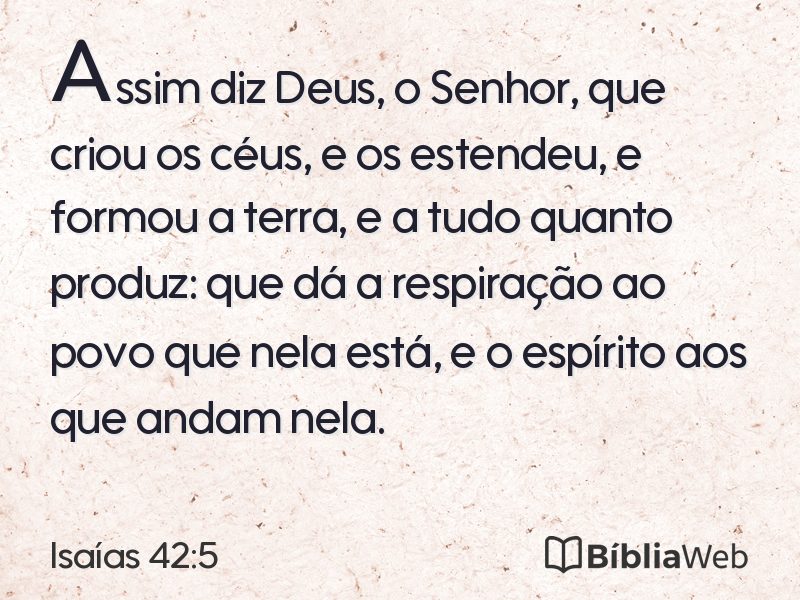 Isaías 42:5 em imagem para compartilhar