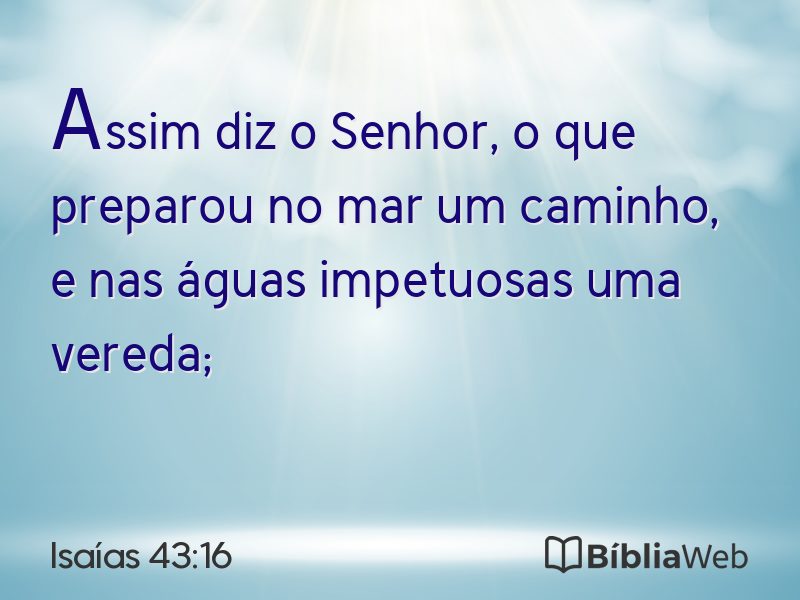 Isaías 43:16 em imagem para compartilhar
