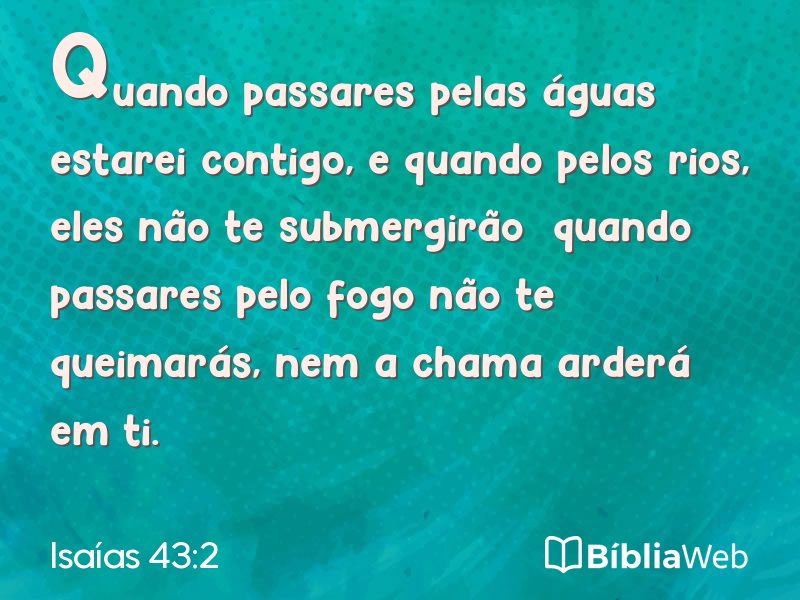 Isaías 43:2 em imagem para compartilhar