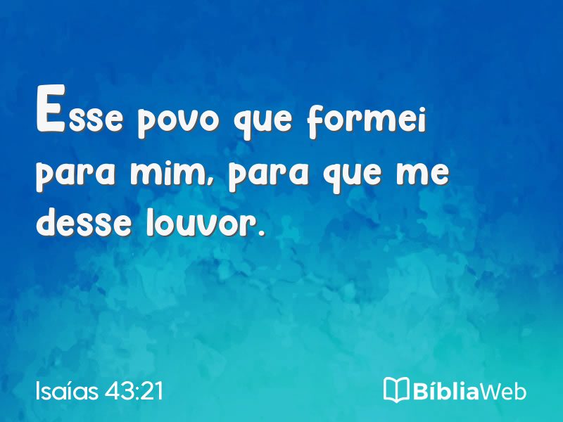 Isaías 43:21 em imagem para compartilhar