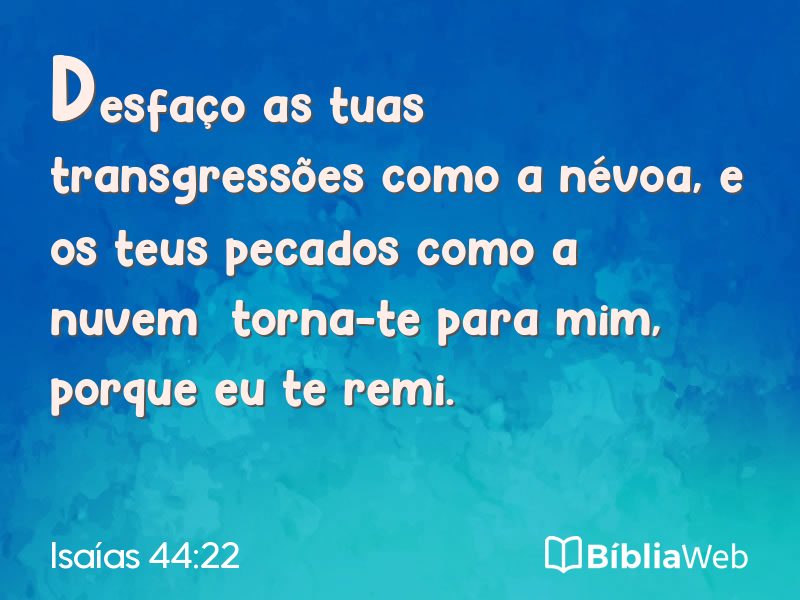 Isaías 44:22 em imagem para compartilhar
