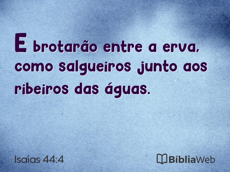 Isaías 44:4 em imagem para compartilhar