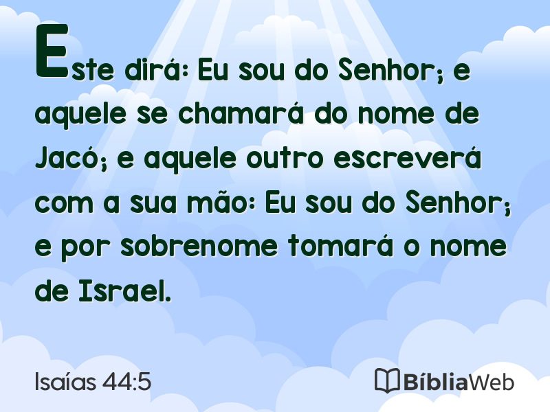 Isaías 44:5 em imagem para compartilhar