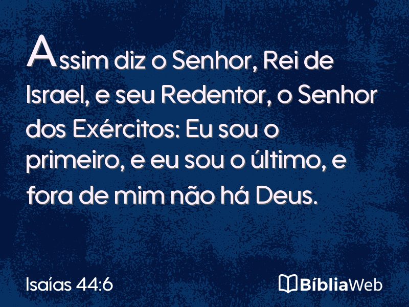 Isaías 44:6 em imagem para compartilhar