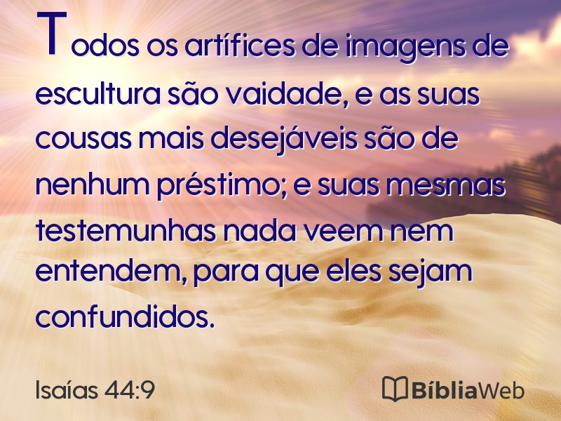 Isaías 44:9 em imagem para compartilhar