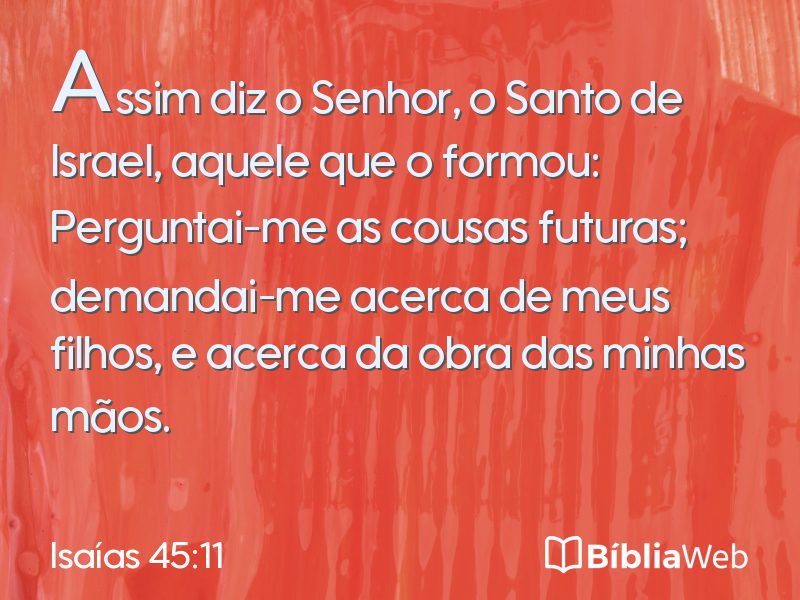 Isaías 45:11 em imagem para compartilhar