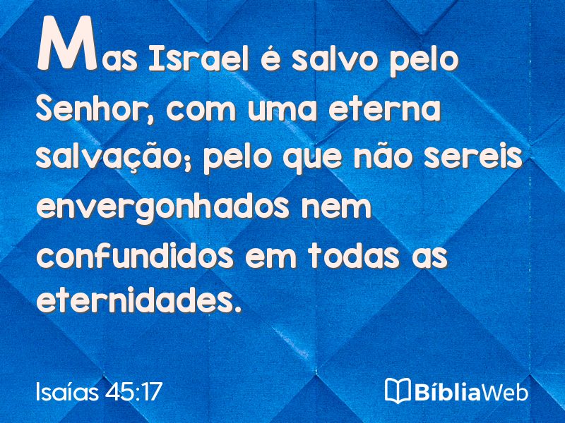 Isaías 45:17 em imagem para compartilhar