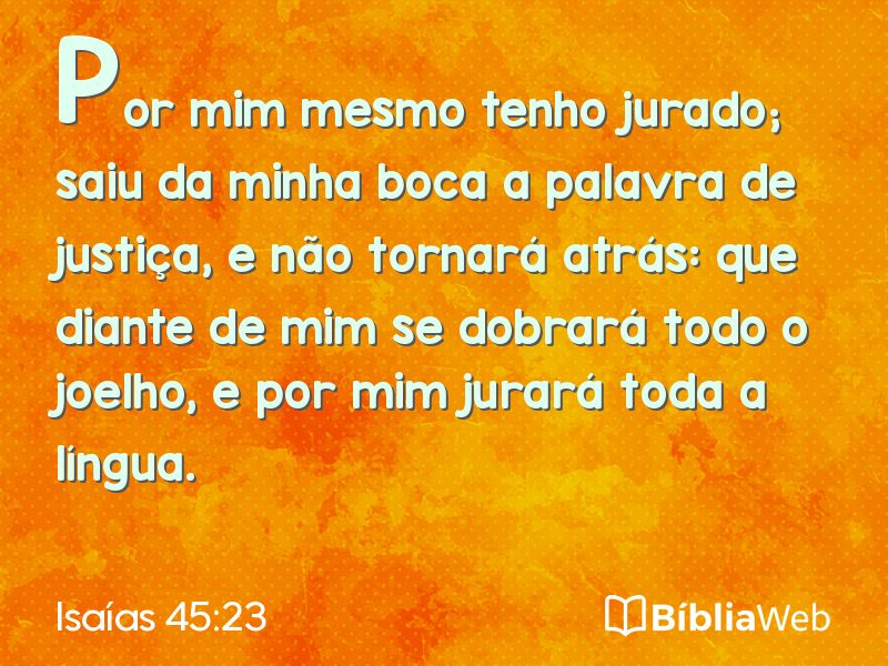Isaías 45:23 em imagem para compartilhar