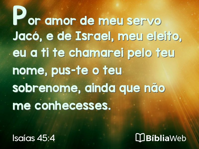 Isaías 45:4 em imagem para compartilhar