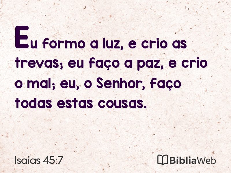 Isaías 45:7 em imagem para compartilhar