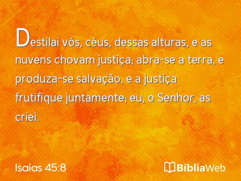 Isaías 45:8 em imagem para compartilhar