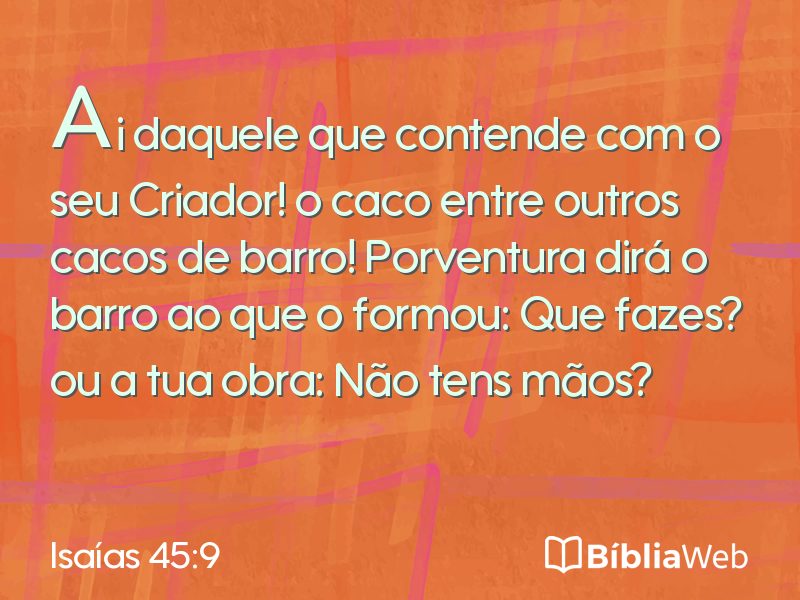 Isaías 45:9 em imagem para compartilhar
