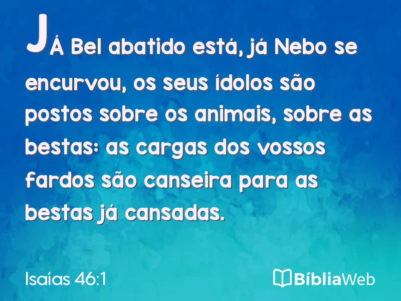 Isaías 46:1 em imagem para compartilhar