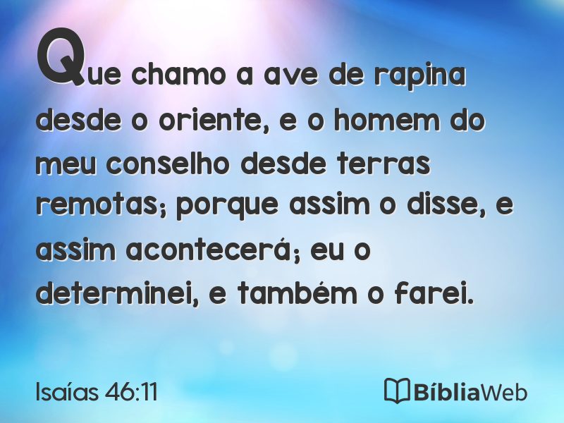 Isaías 46:11 em imagem para compartilhar