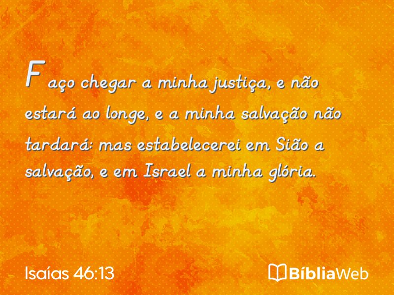Isaías 46:13 em imagem para compartilhar
