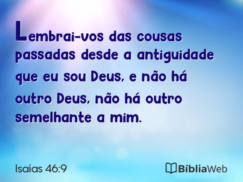 Isaías 46:9 em imagem para compartilhar