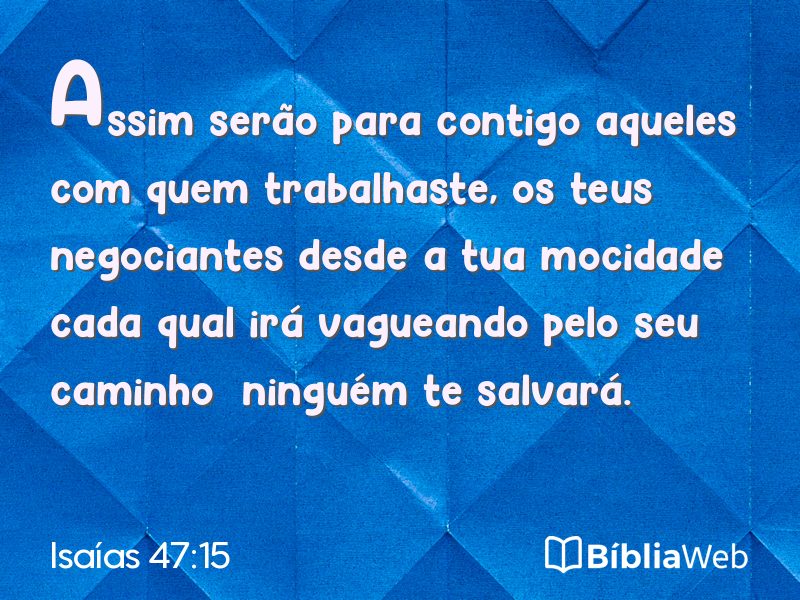 Isaías 47:15 em imagem para compartilhar
