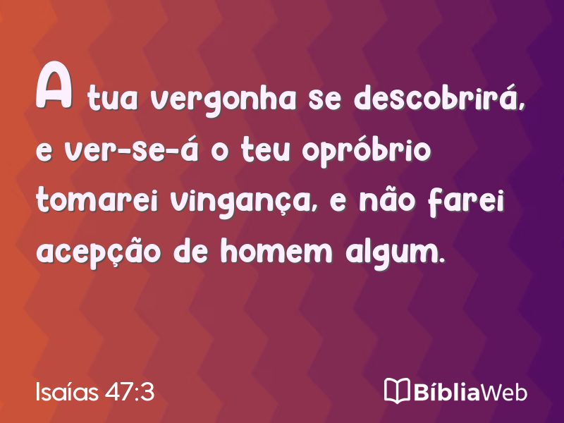 Isaías 47:3 em imagem para compartilhar