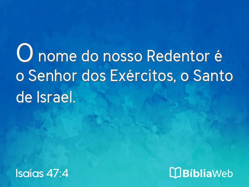 Isaías 47:4 em imagem para compartilhar