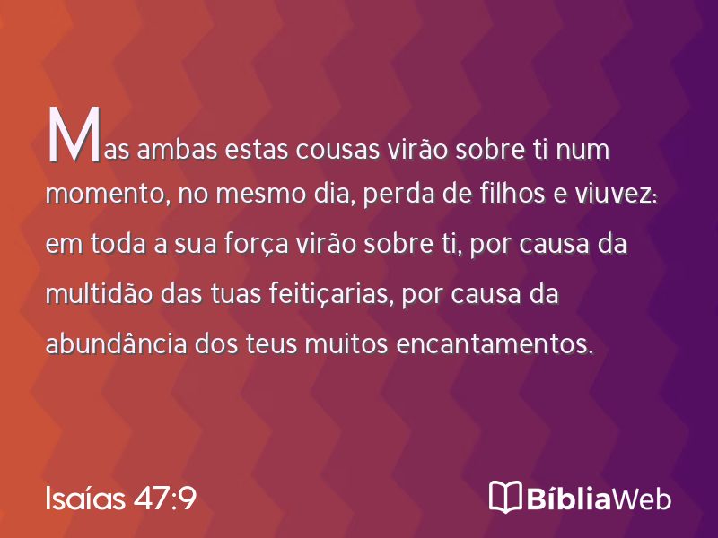 Isaías 47:9 em imagem para compartilhar