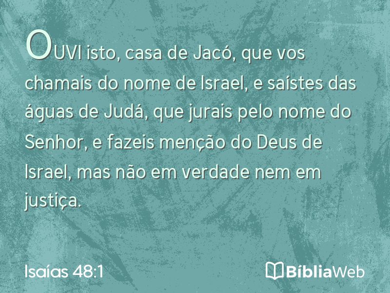 Isaías 48:1 em imagem para compartilhar