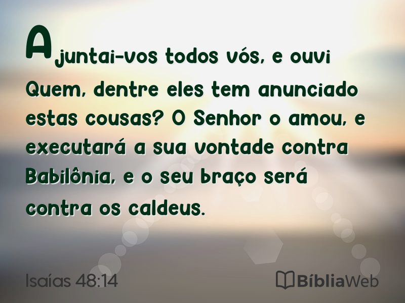 Isaías 48:14 em imagem para compartilhar
