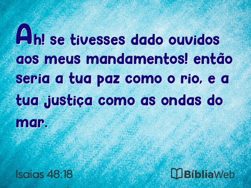 Isaías 48:18 em imagem para compartilhar
