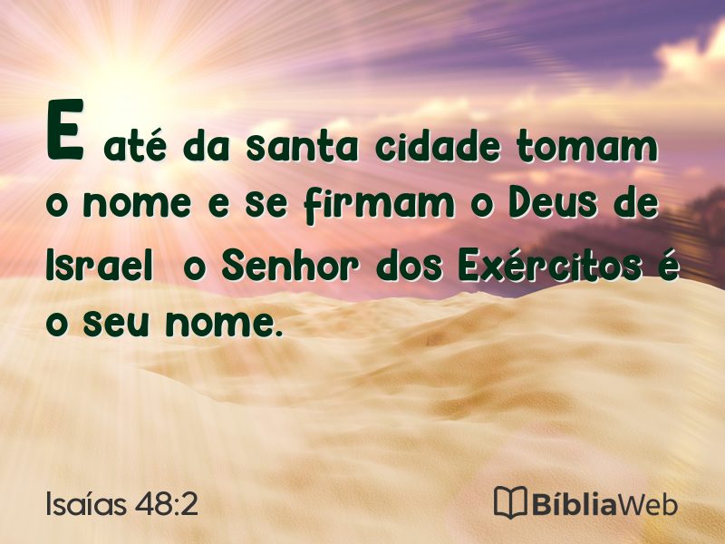 Isaías 48:2 em imagem para compartilhar