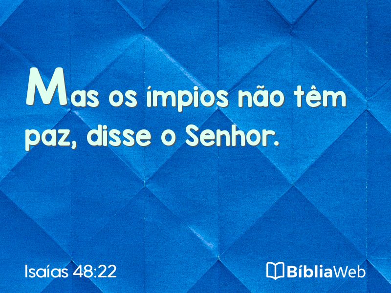 Isaías 48:22 em imagem para compartilhar