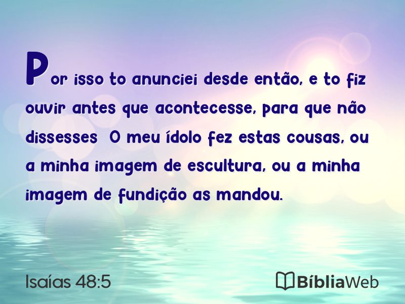 Isaías 48:5 em imagem para compartilhar