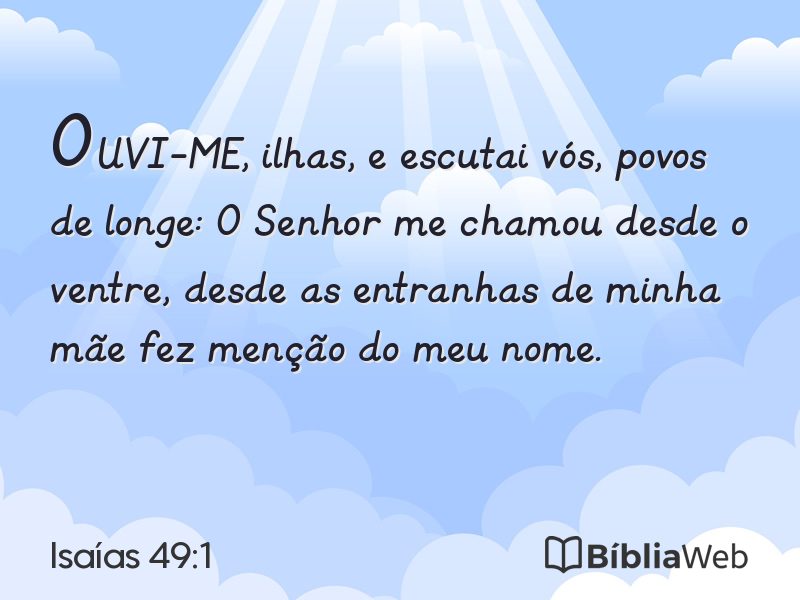 Isaías 49:1 em imagem para compartilhar