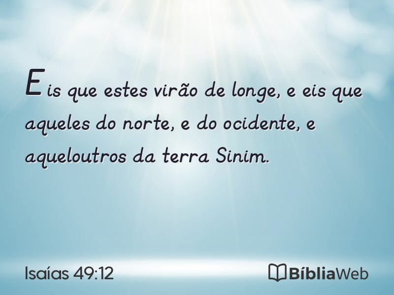Isaías 49:12 em imagem para compartilhar