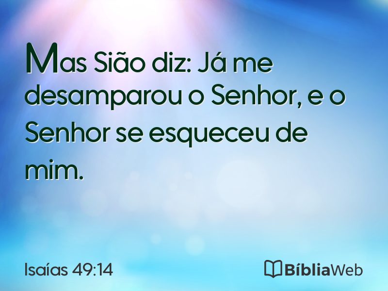 Isaías 49:14 em imagem para compartilhar