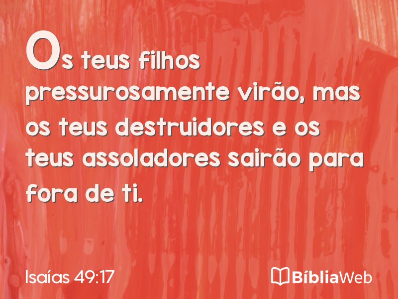 Isaías 49:17 em imagem para compartilhar