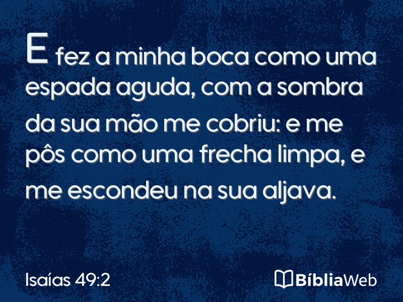 Isaías 49:2 em imagem para compartilhar