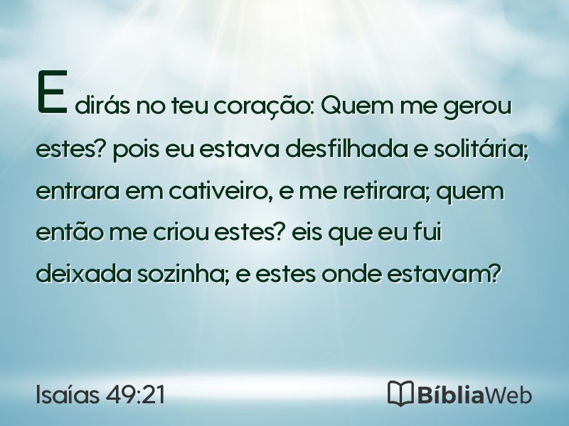Isaías 49:21 em imagem para compartilhar