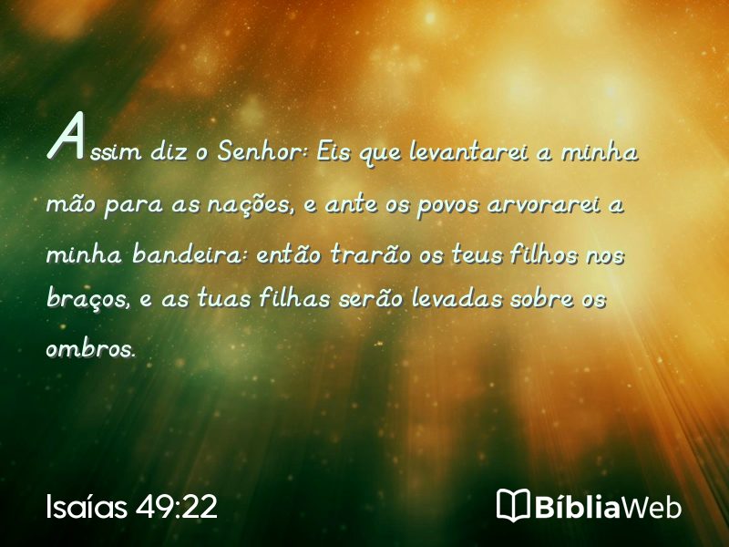 Isaías 49:22 em imagem para compartilhar