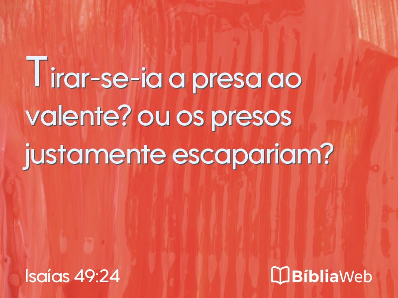 Isaías 49:24 em imagem para compartilhar